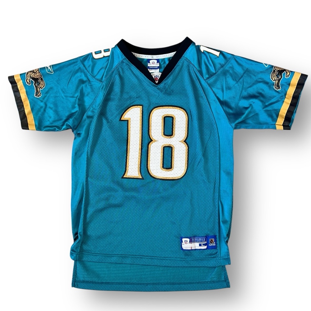 Youth Large NFL Reebok Jacksonville Jaguars Teal Jersey Matt Jones #18